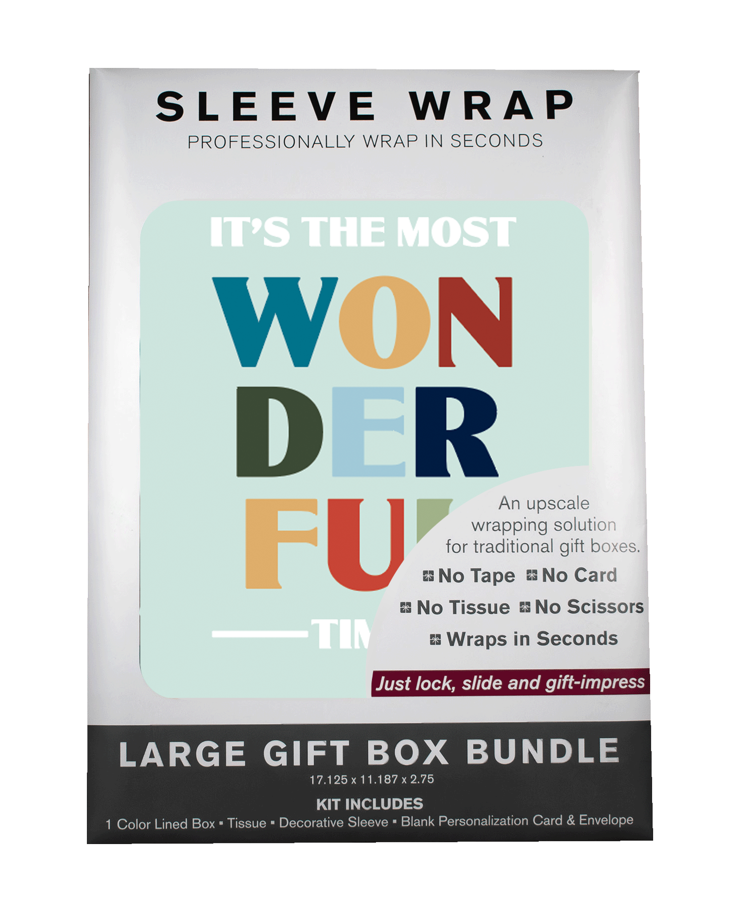 MARQD Sleeve packaging with colorful text on a white background